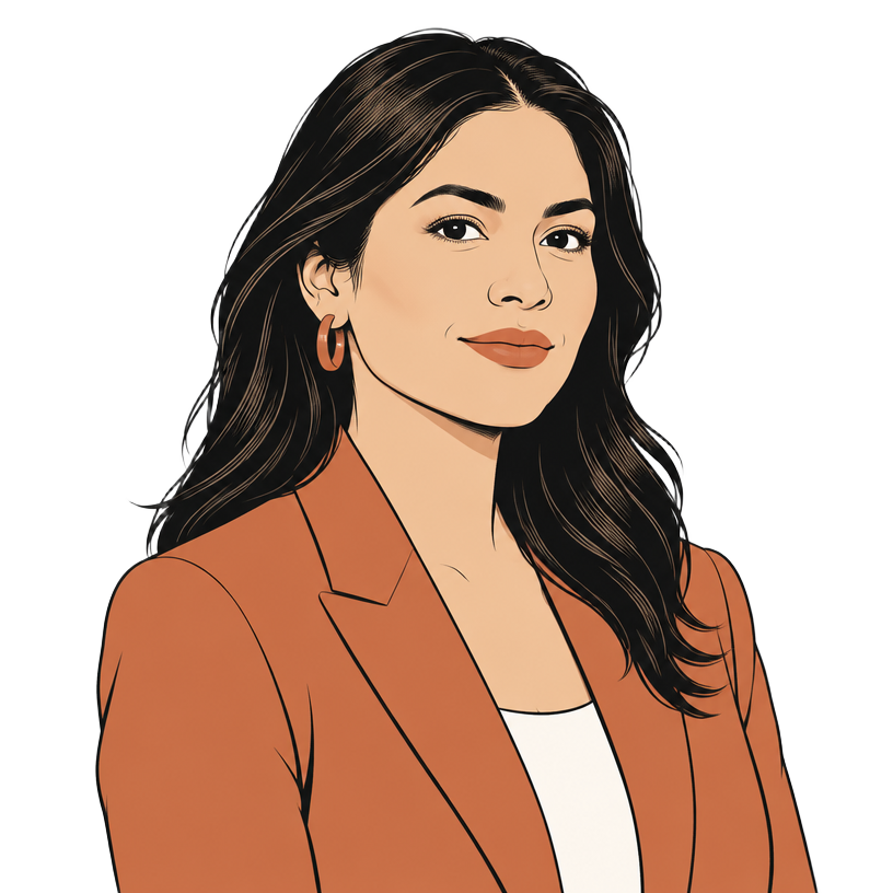 Illustrated portrait representing Confidential