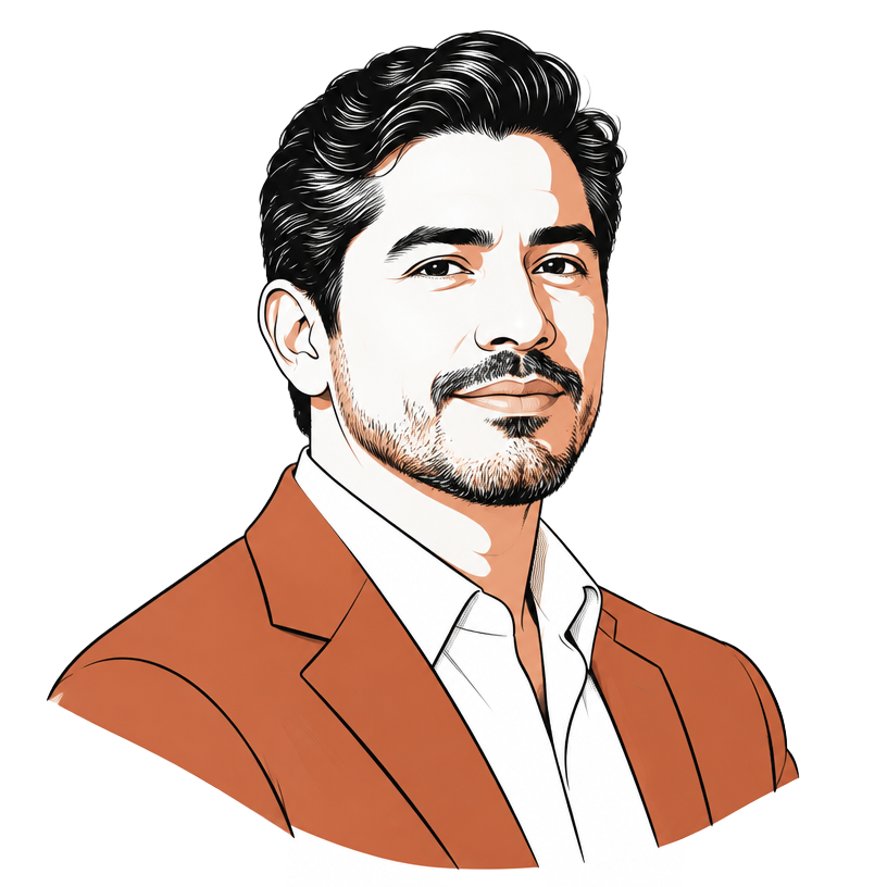 Illustrated portrait representing Confidential